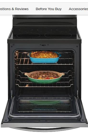 Frigidaire gallery gas range with air outlet fry gcrg3060a